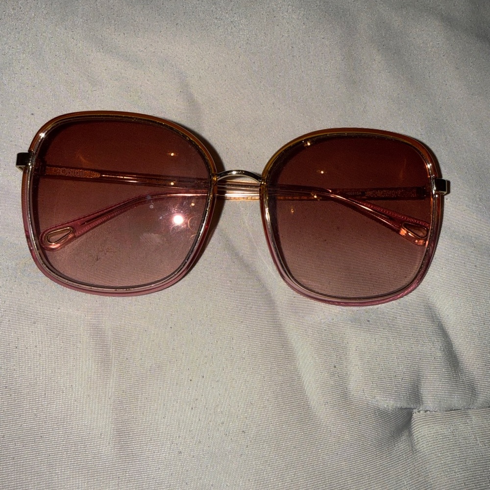 Women’s Oversized Pink Gradient Square Sunglasses